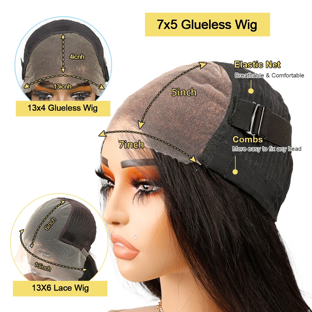 قصيرة بوب شعر مستعار 13x6 HD الدانتيل أمامي خصلات الشعر المستعار الإنسان 230 الكثافة مستقيم البرازيلي 100% باروكة من شعر طبيعي 7x5 شعر مستعار بدون صمغ للنساء