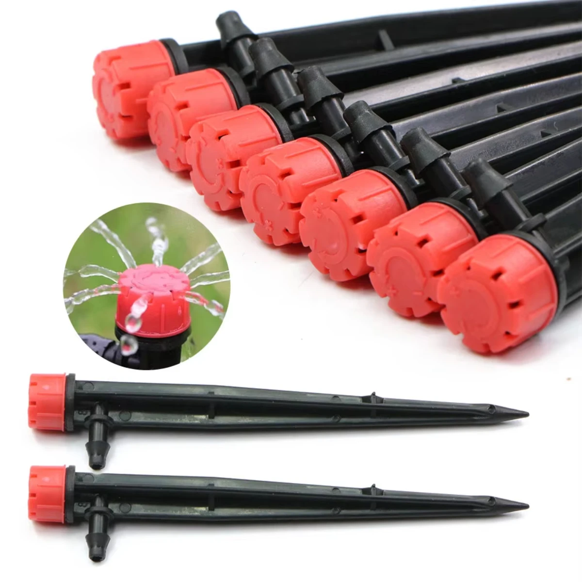 5pcs Drip Emitters for 1/4' Drip Irrigation Tubing 360° Adjustable Water Flow Drippers Garden Irrigation 2026
