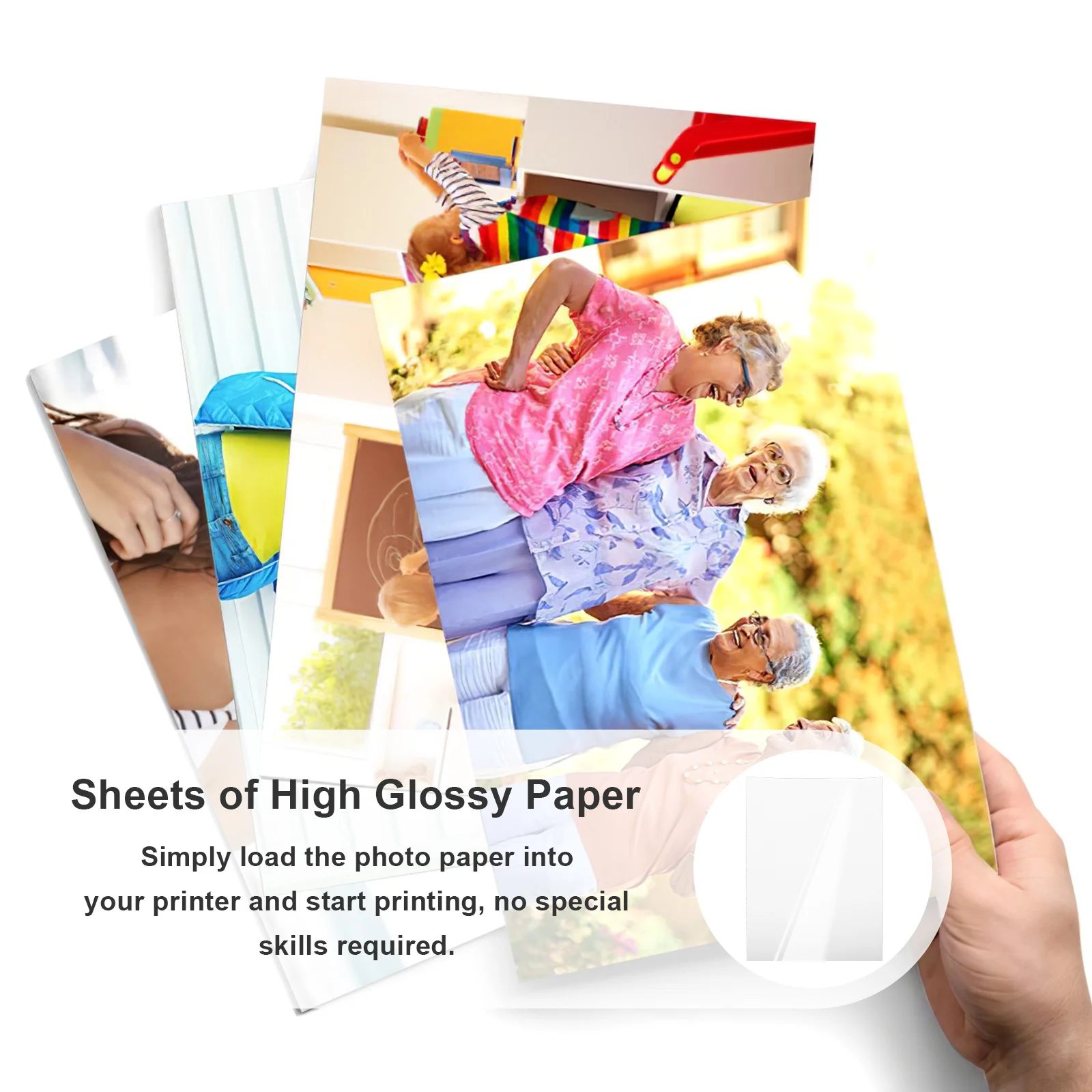 

A4 Photo Paper High Glossy Smooth Vivid Long-Lasting Inkjet Printer Sheets For Home Office Glossy Photographic Paper
