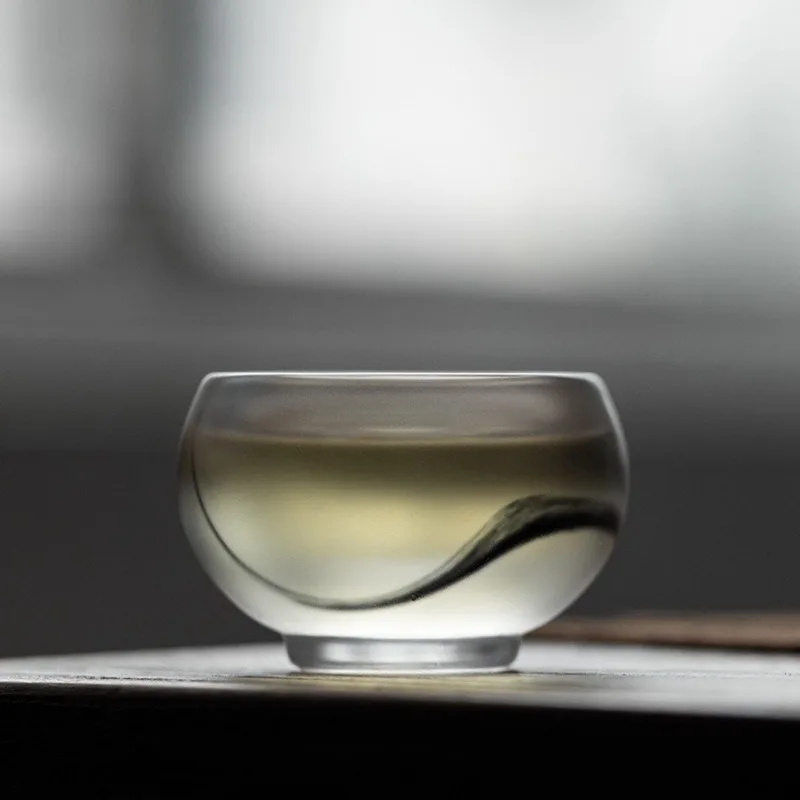 Glazed cup male master cup, jade porcelain crystal cup single cup