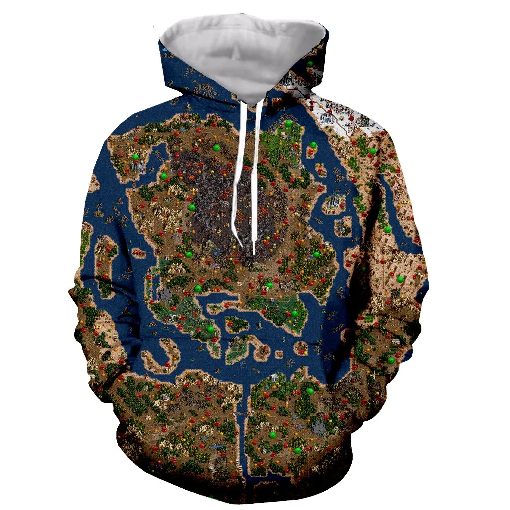 

Vintage game map 3D Print Hoodies Men/Women Casual Fashion Hoodies Kids Pullover Sweatshirts Unisex Clothing men coat