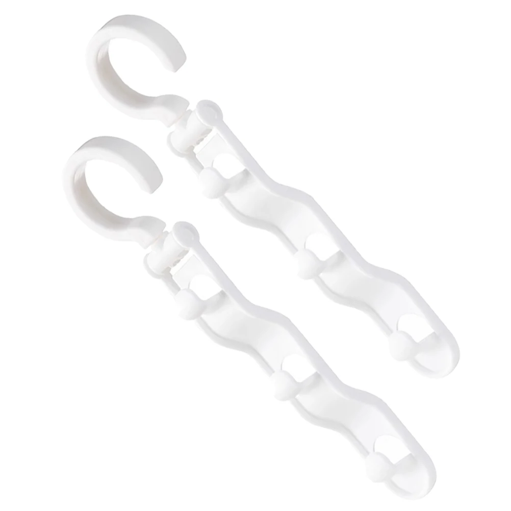 

2 Pcs White Thickened Rotating Wardrobe Hangers Space Saving Closet Storage For Clothes T Shirts Pants Coats Dorm
