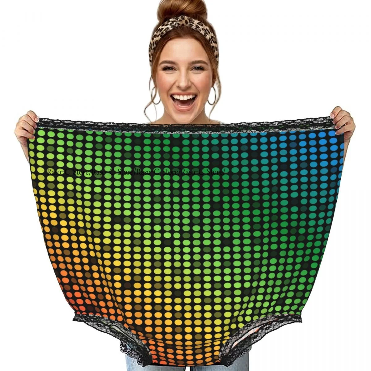 

Funny Gag Granny Underwear Retro Mosaic Dots Surprise Gift