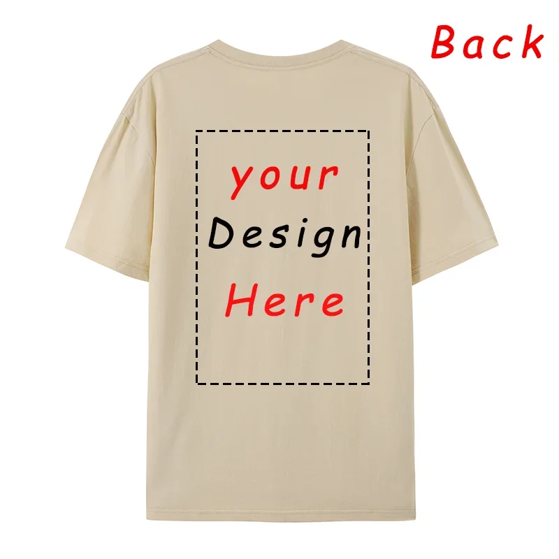 Diy Your Picture Tshirts Men Women Back Tops T Shirt Custom New Arrival Cotton Print Fashion Best Gift T-shirts