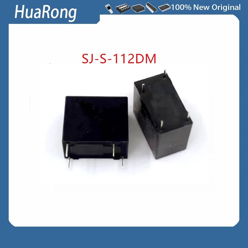 NEW 10Pcs/Lot  SJ-S-112DM 5A 250VA 10A 120VAC  4pin