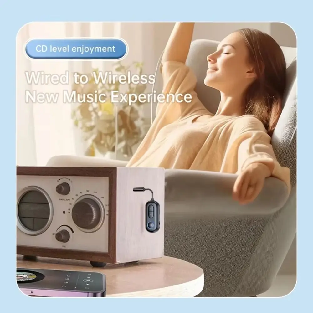 2 in 1 블루투스 5.4 수신기 송신기 미니 3.5mm AUX 블루투스 무선 어댑터 무선 I-WAVE 오디오 송신기 수신기