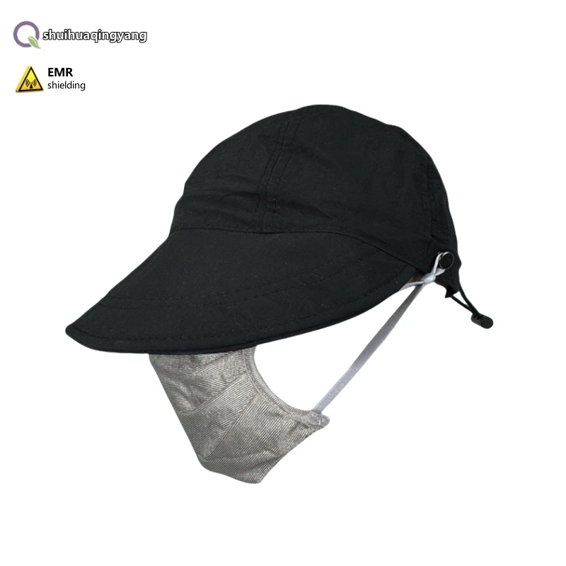 Electromagnetic radiation protective metal fiber/3D 100% silver fiber lined baseball hat Cell phone EMF shielding sun-proof hats