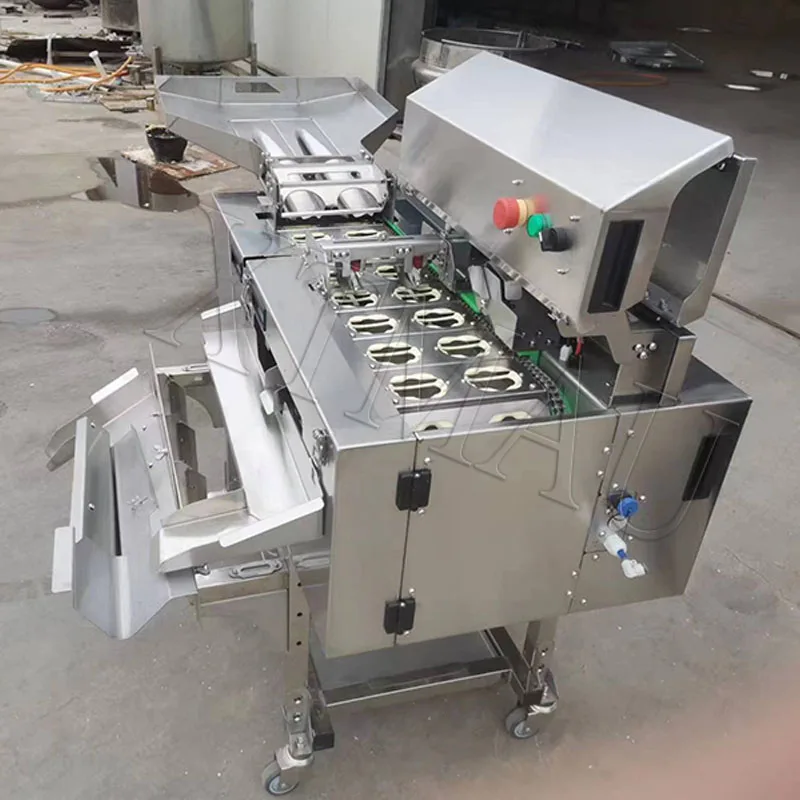 صفار البيض الأبيض منفصلة التجارية كسارة سحق قذيفة الكراك فاصل آلة كسر للبيض