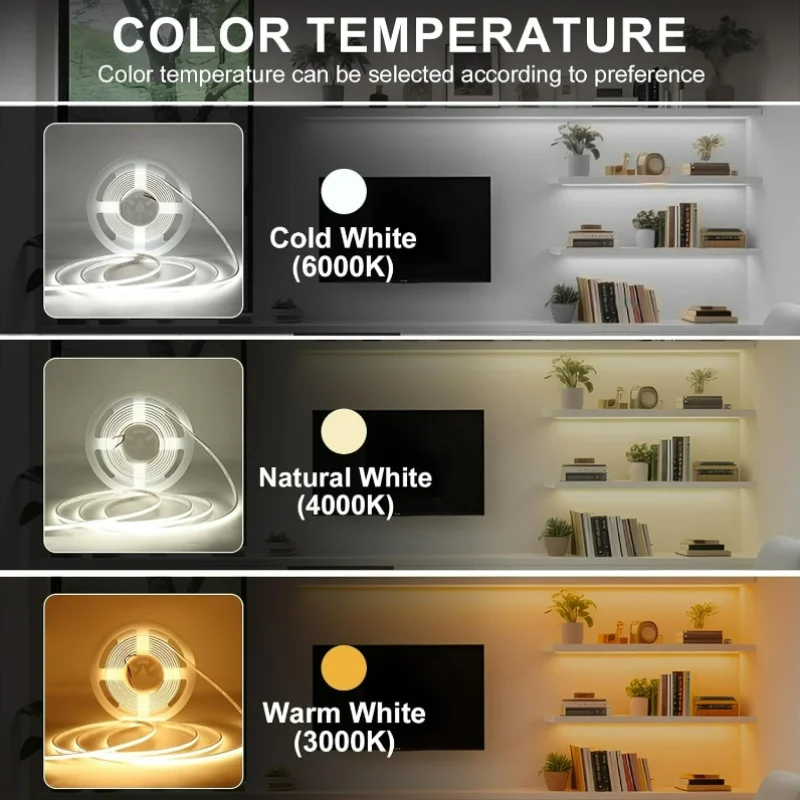 Touch Control COB LED Strip 5V USB Flexible Self Adhesive Tape High Uniform Light For Closet Cabinet Bedroom Wall Ornament Lamp