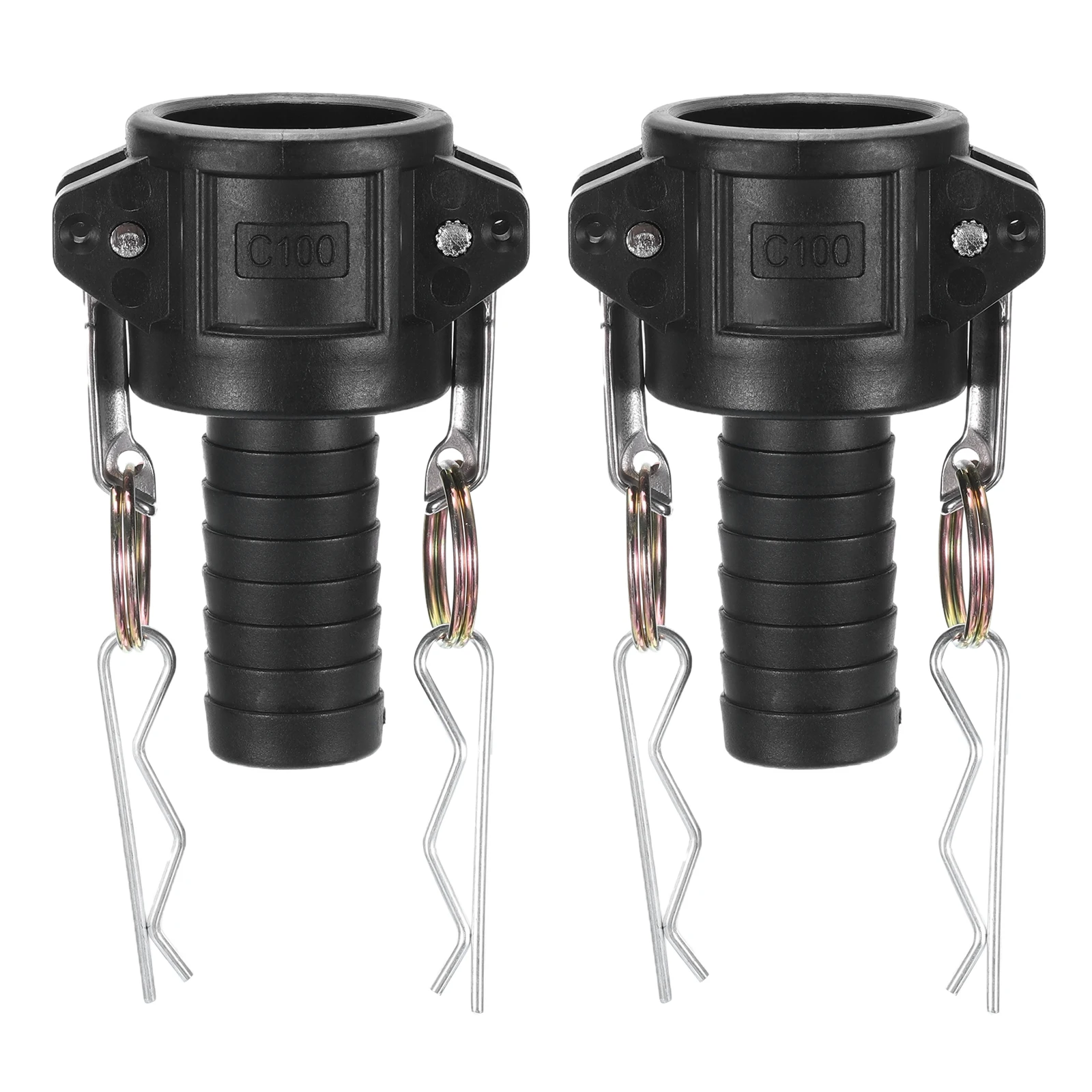 2Pcs Part C Dust Caps Poly Cam Lock Fittings Cam Groove Hose Fitting Polypropylene Plastic Lock Fitting Adapters 1
