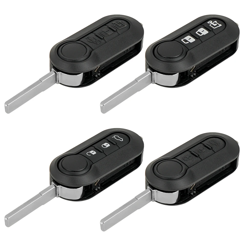 OHMSEN For Fiat Car Flip Key Fob Shell Case 3 Button 500 Punto Ducato Panda Bravo Citroen Jumper Peugeot Boxer Iveco Daily