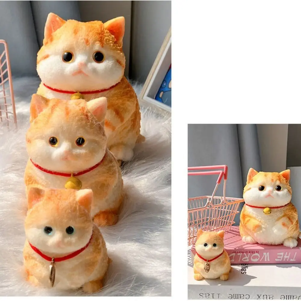 Cute Slow Rebound Big Cat Doll Squeeze Toy Cartoon Colorful Simulation Cat Squeeze Toys Animal Soft Cat Fidget Toy Office