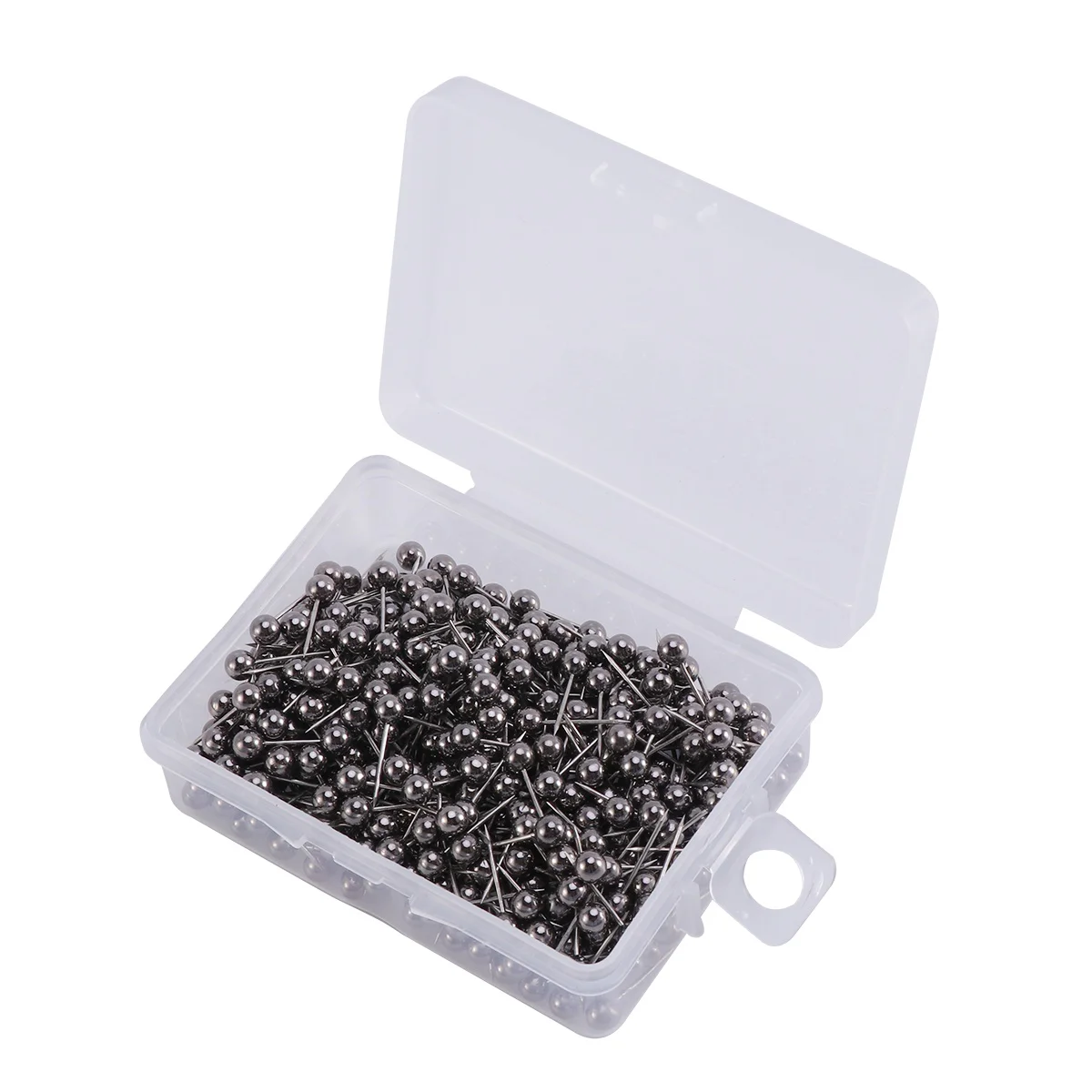 400PCS Round Head Map Flag Push Map Tacks Metal Fixed Plastic Round Ball Needle Cork for School Home Office (Golden)