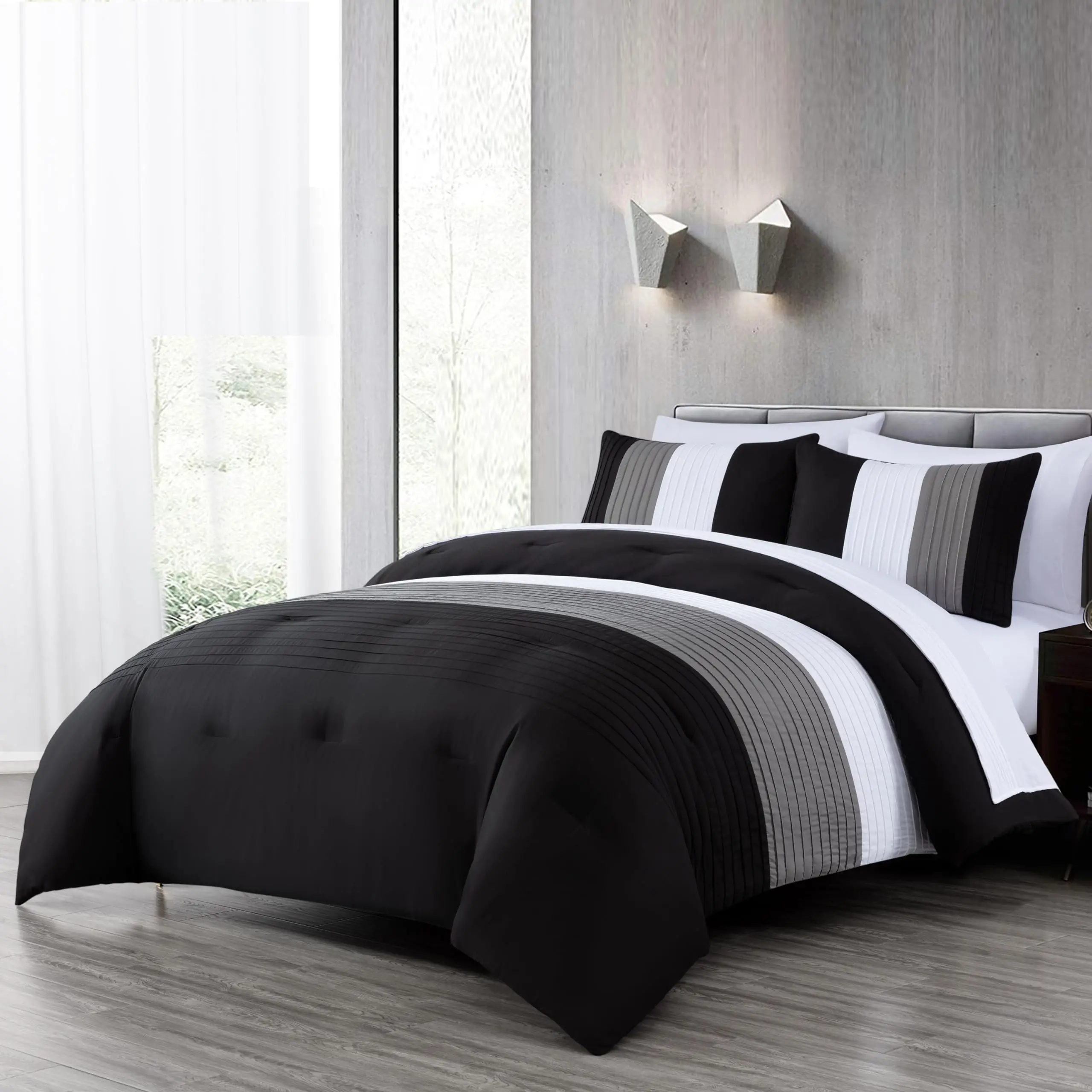 Briar 7-Piece Full Bed in a Bag - All Season Lightweight Microfiber Comforter Set - Includes Sheets & Shams