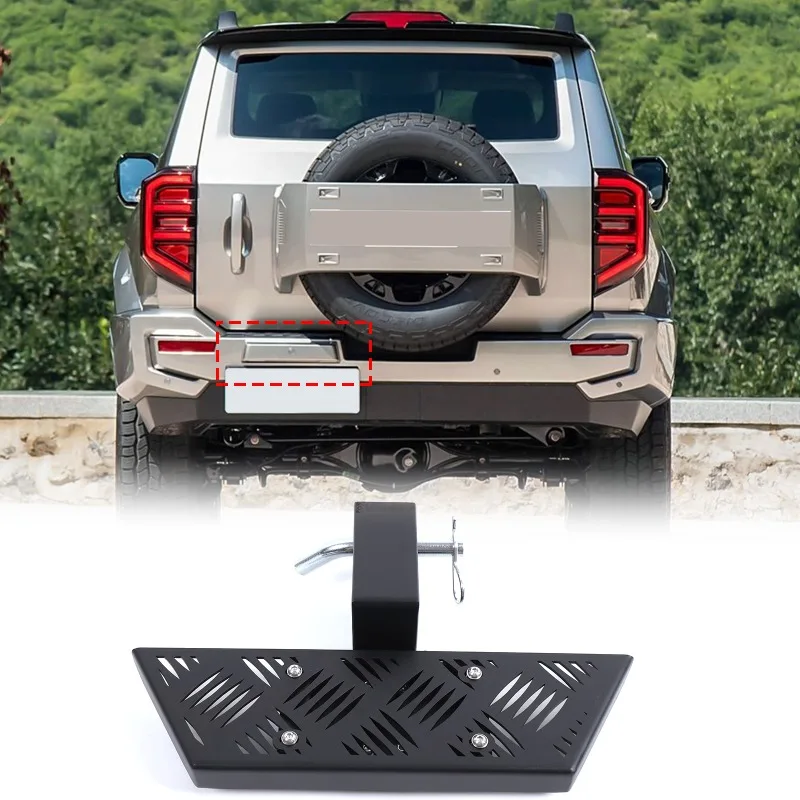 

Carbon Steel For 2023+ Tank 400 Rear Trailer Hitch Extension Step Towing Bumper Guard Step Car Accessories
