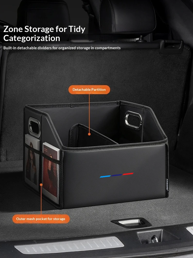 Pojemnik do bagażnika samochodowego, do BMW F10 F21 F31 E91 E92 F22 F45 X1 X5 X3 X7 M G05 G30, składany organizer, akcesoria do wnętrza samochodu — 2