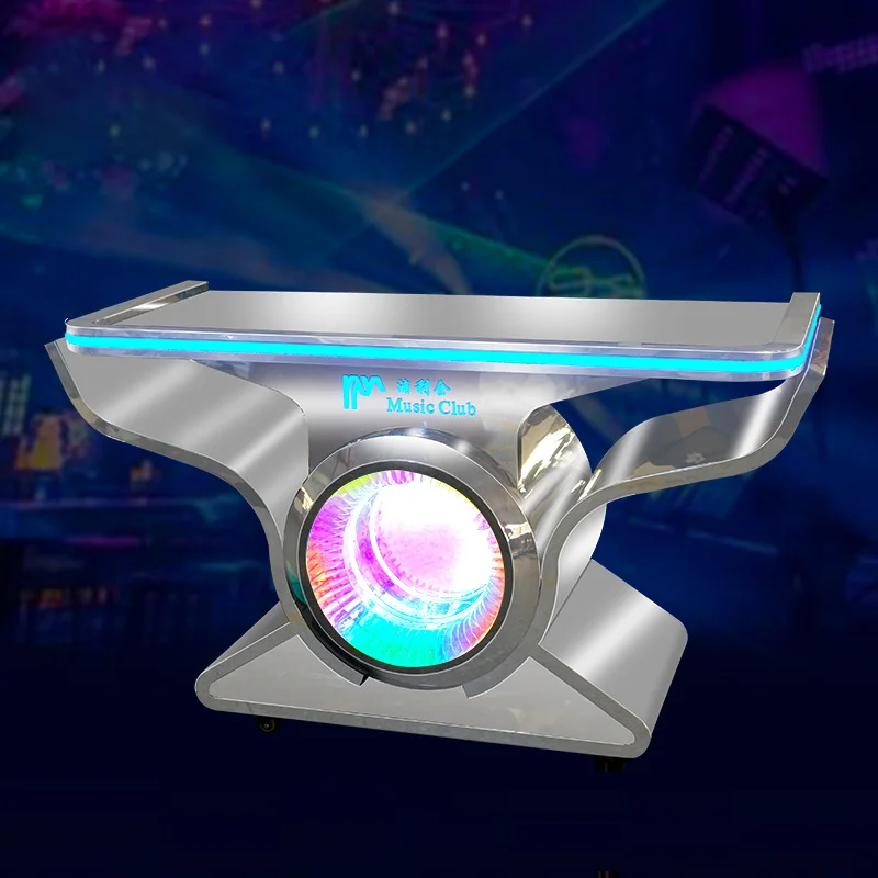

Customizable Light Emitting Diode Table for Party Stainless Steel Disco Bar
