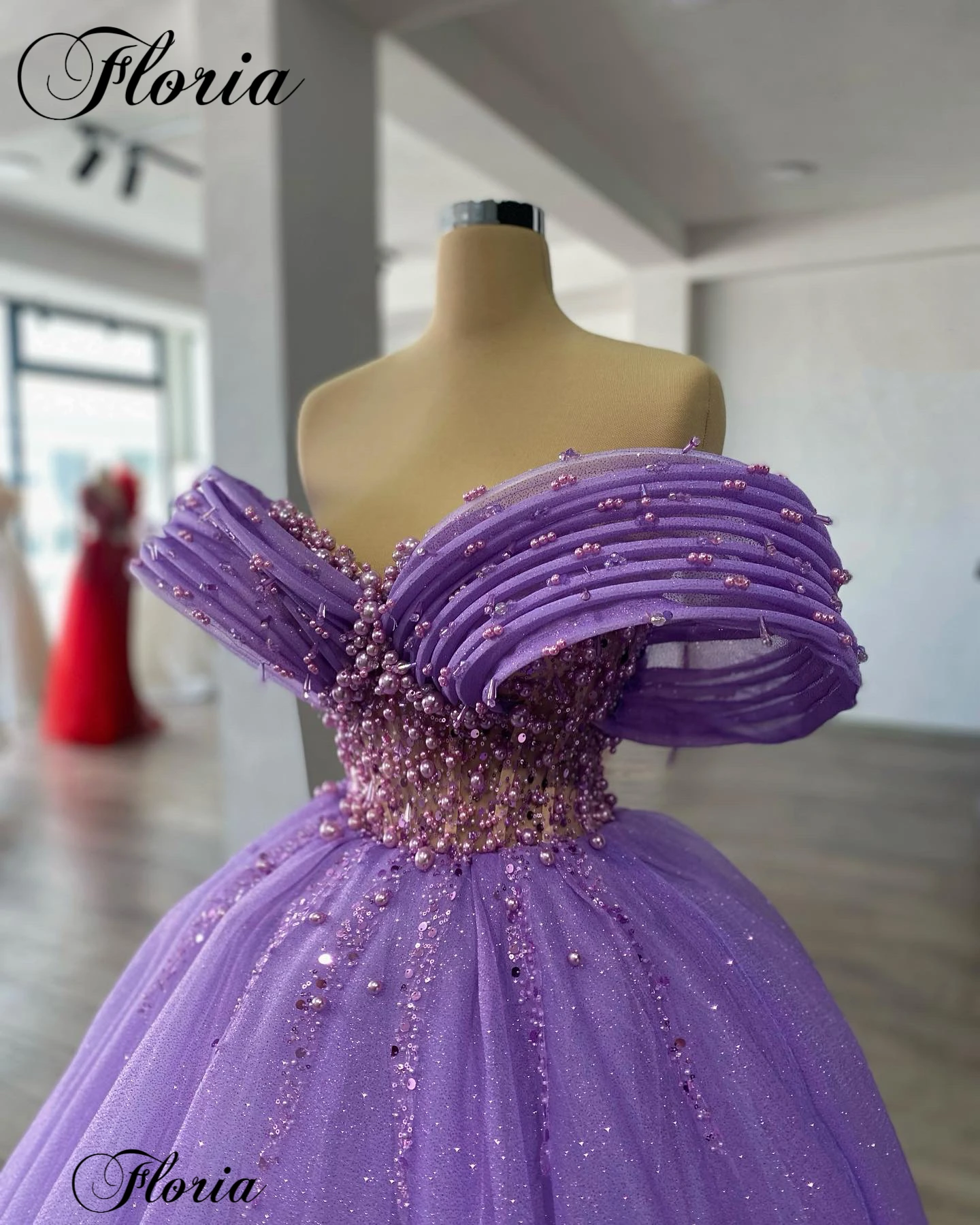 Robes de soirée violettes A-Line avec perles, robes de célébrité, robes de reconstitution historique, décolleté en cœur, haute couture, quoi que ce soit