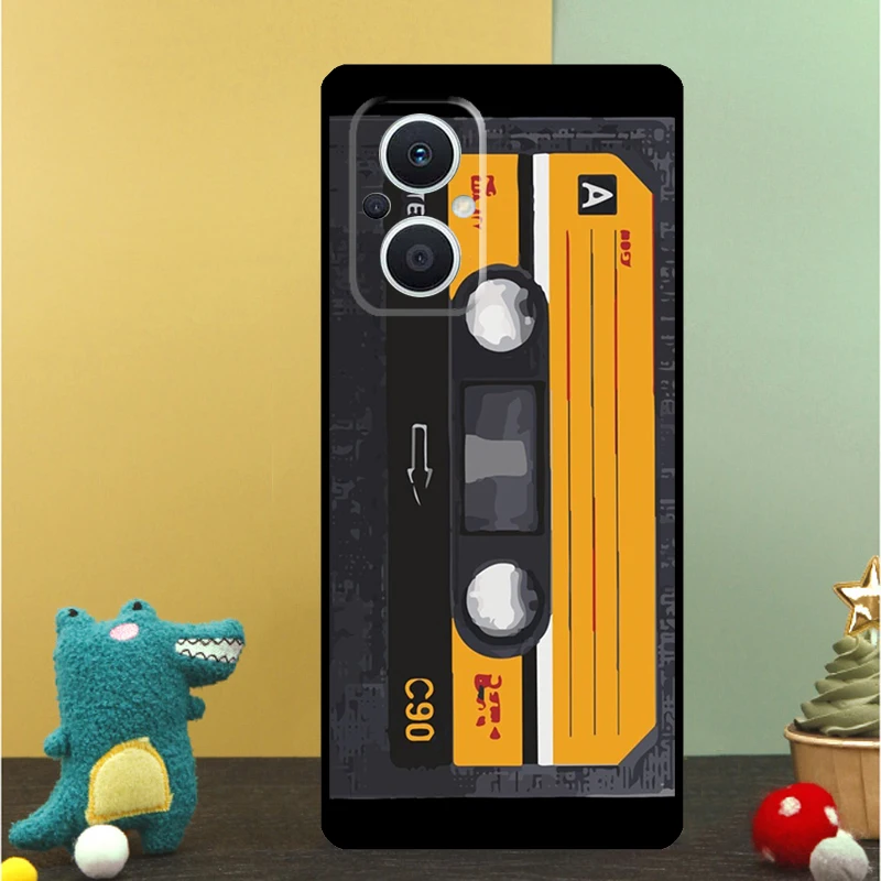 حافظة شريطية ريترو VHS لهاتف OPPO Reno 13 F 11F 11 12 8T 7 8 10 Pro OPPO Find X8 X6 Pro X3 X5 Lite غطاء شل