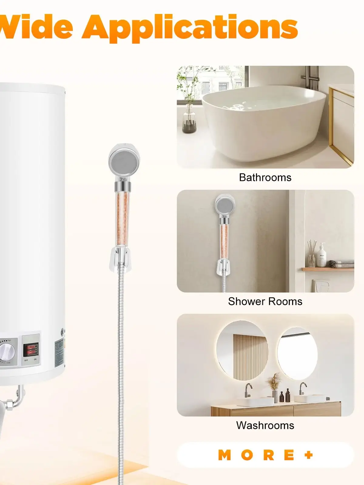 2000W elektrische doucheboiler 50L instant warmwaterboiler temperatuur instelbaar 25-75 ℃   Wandmontage voor douche - afbeelding 2