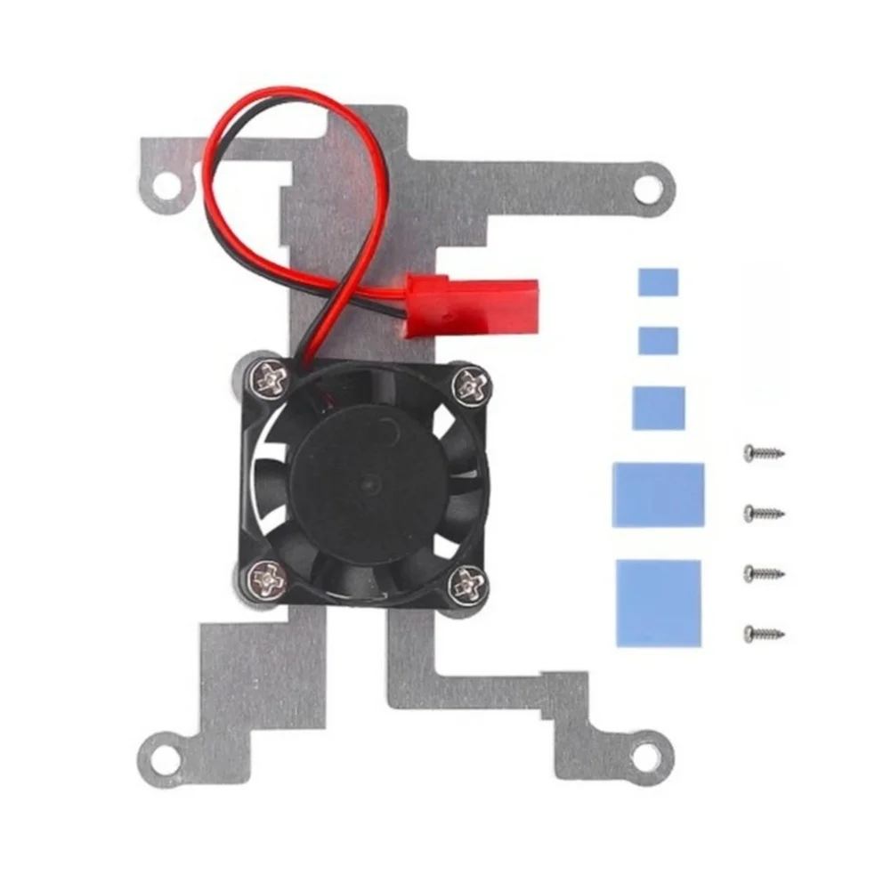 As Shown Aluminum Mounting Bracket 5V Fan For Raspberry Pi for versatile Use 5V Cooling Fan Effective Heat Dissipation