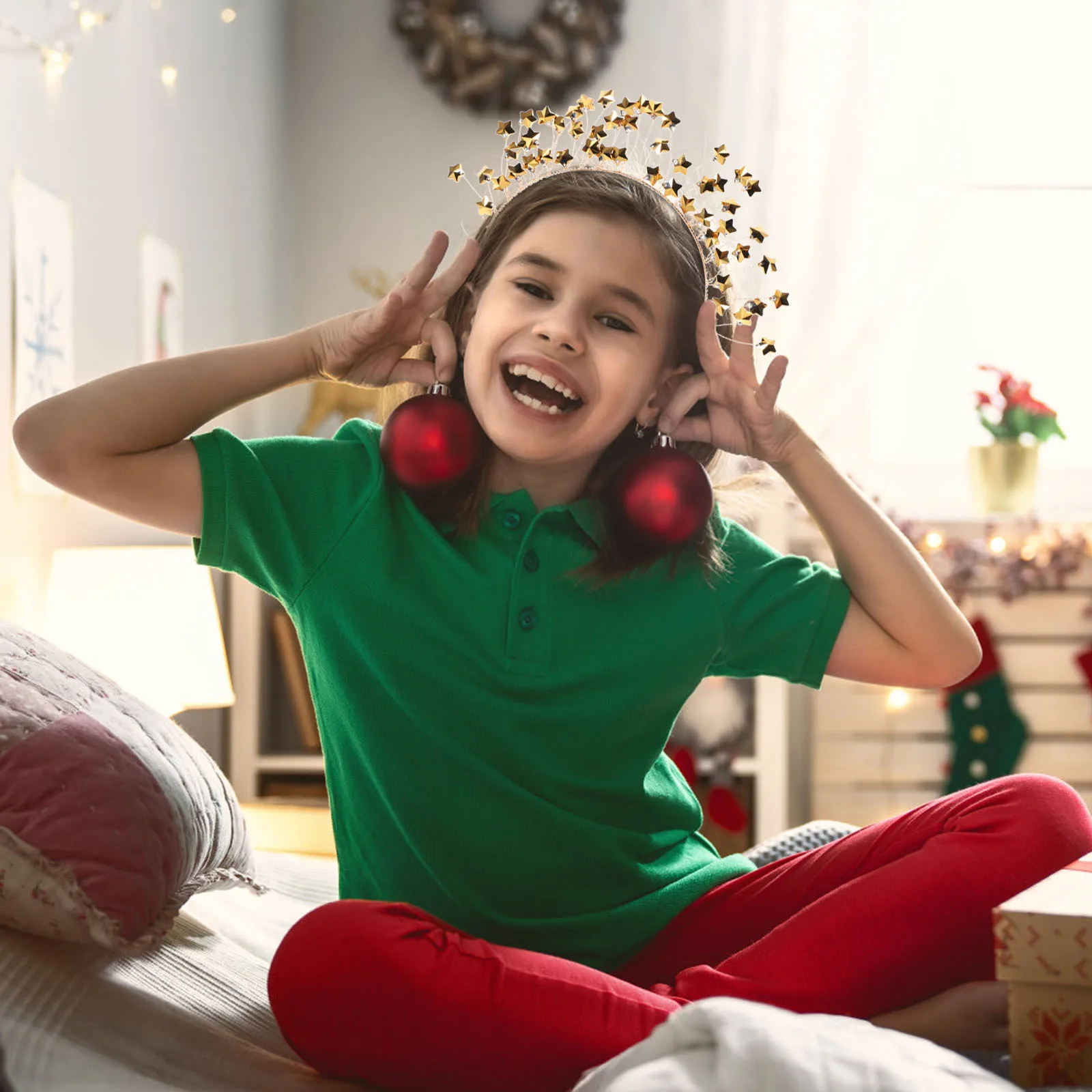 

Bride Crown Star Shiny Headband Wedding Party Hair Hoop Star Shape Headdress Elegant Women Hair Accessory Crown Headdress