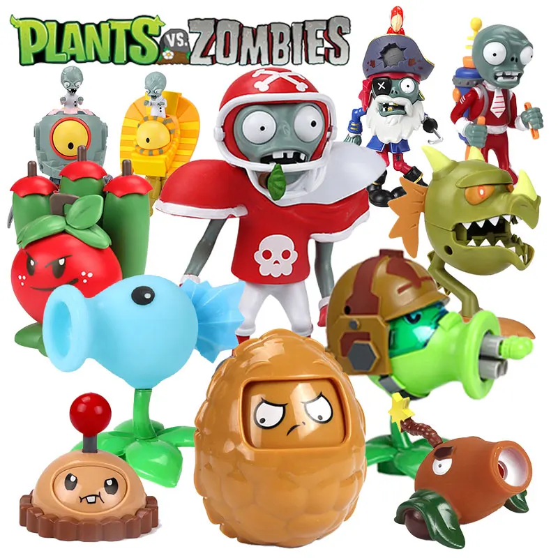 Figures Plants VS Zombies Toys Dolls Gargantuar Pirate Bucket Conehead Zomboss Gatling Peashooter Sunflower Dave Christmas Gifts