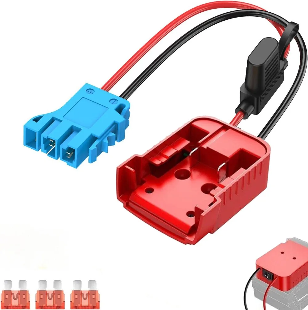 

For Milwaukee 18V Power Wheels Battery Conversion Kit with Fuse Holder and Wire Connector Compatible with Peg-Perego 12V