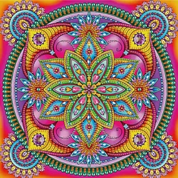 DIY Mandala flower 5D Special Shape Diamond Art Kits for Beginners,Diamond Art Painting Kits for Home Wall Decoration Gift