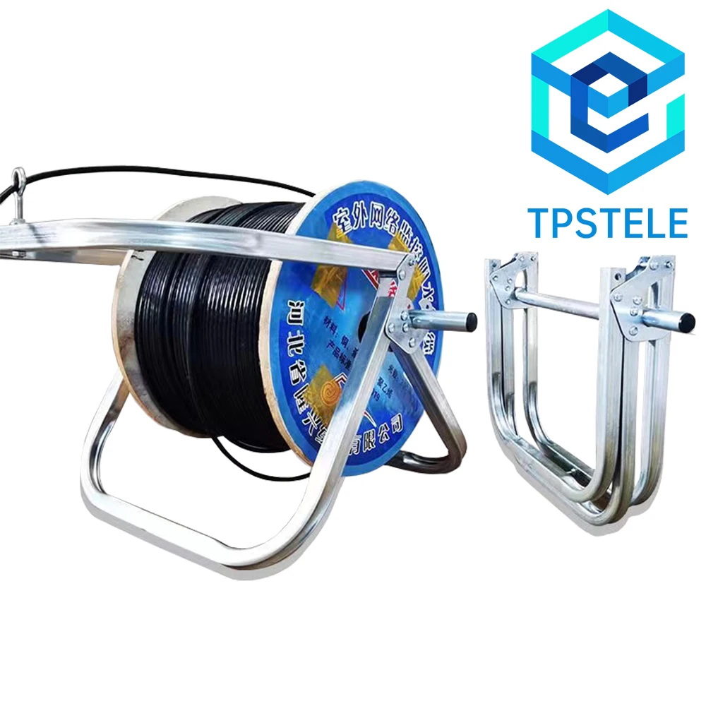 

FTTH Tool Artifact Drop Cable Pay-off Rack For Single Person Wiring Project, Galvanized Steel Pipe, Never Rusting