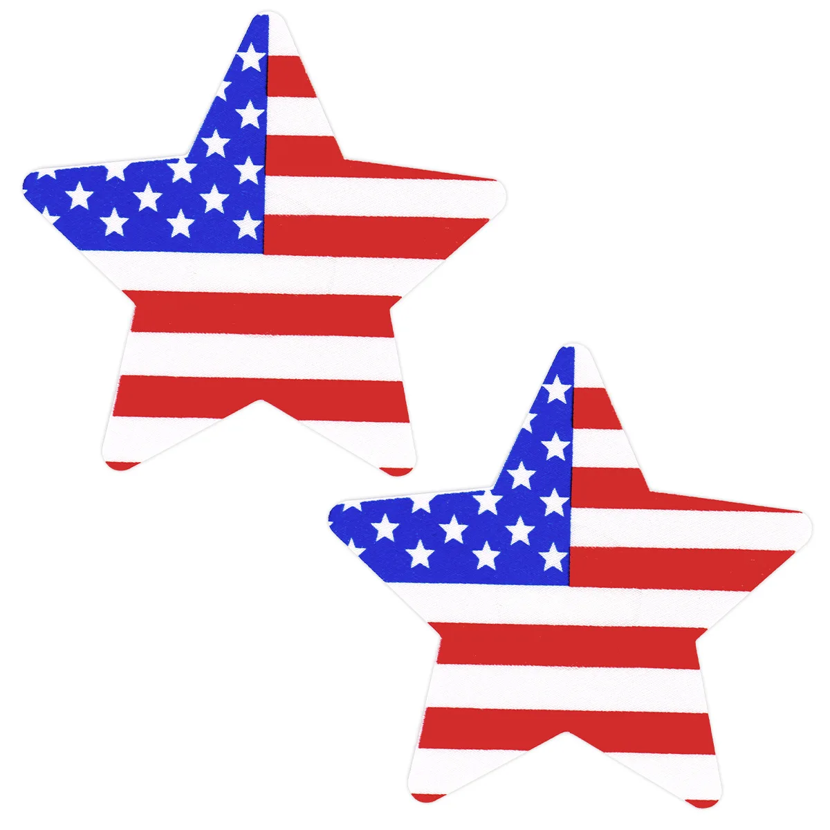 10pairs Light Reactive American Flag Disposable Nipple Covers, Multi-shape Breathable Anti-chafing Pasties, Independence Day Party Club Glow in Dark Invisible Chest Decor view 4