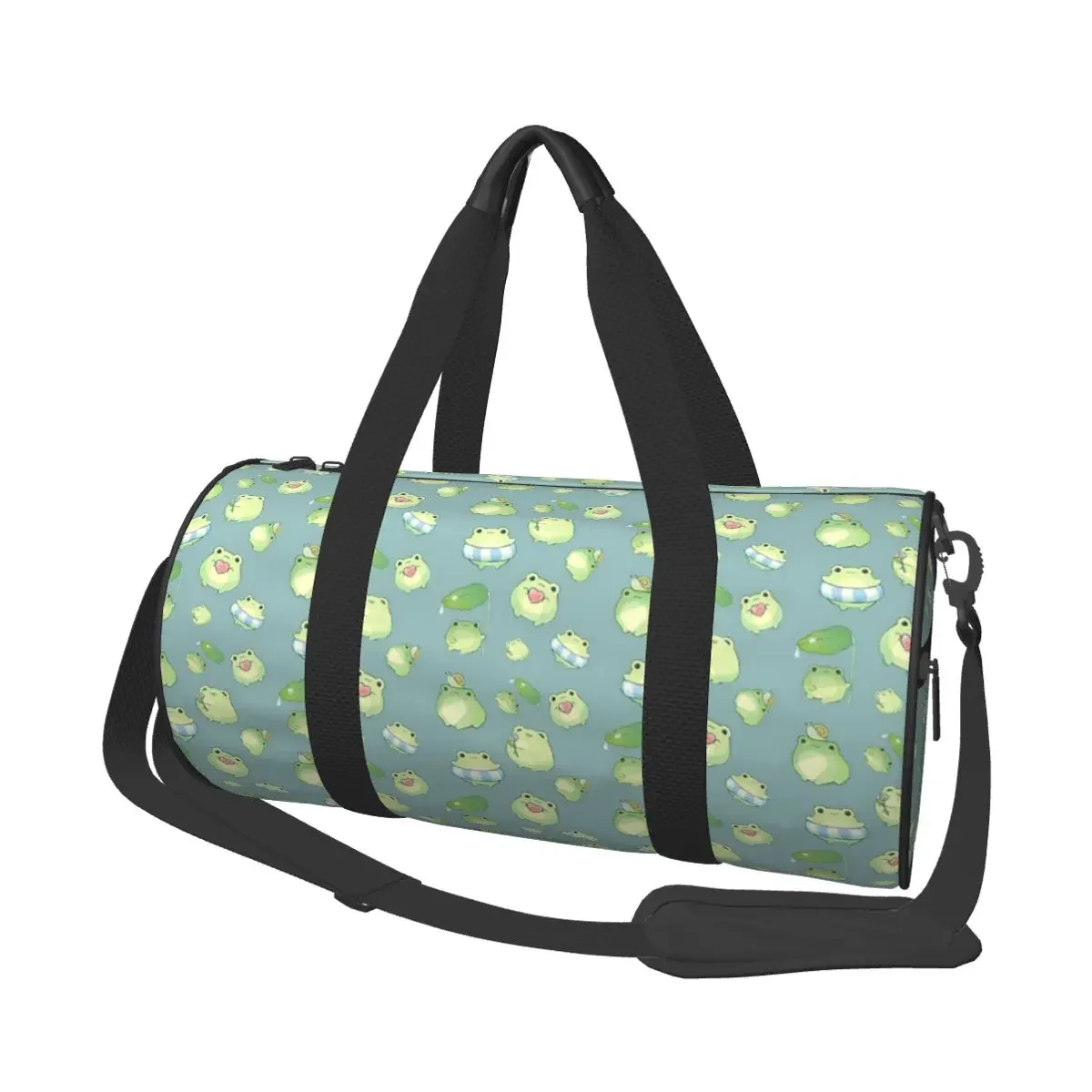 

Kawaii Frog Pattern Large Duffle Gym Bag Multi-Functional Duffle Travel Bags Handbags Fitness bag