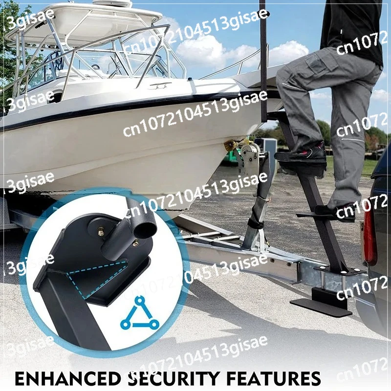 

Marine Pedal Steps Boat Steps with Safety Handle and Non-Slip Surface Boat Accessories
