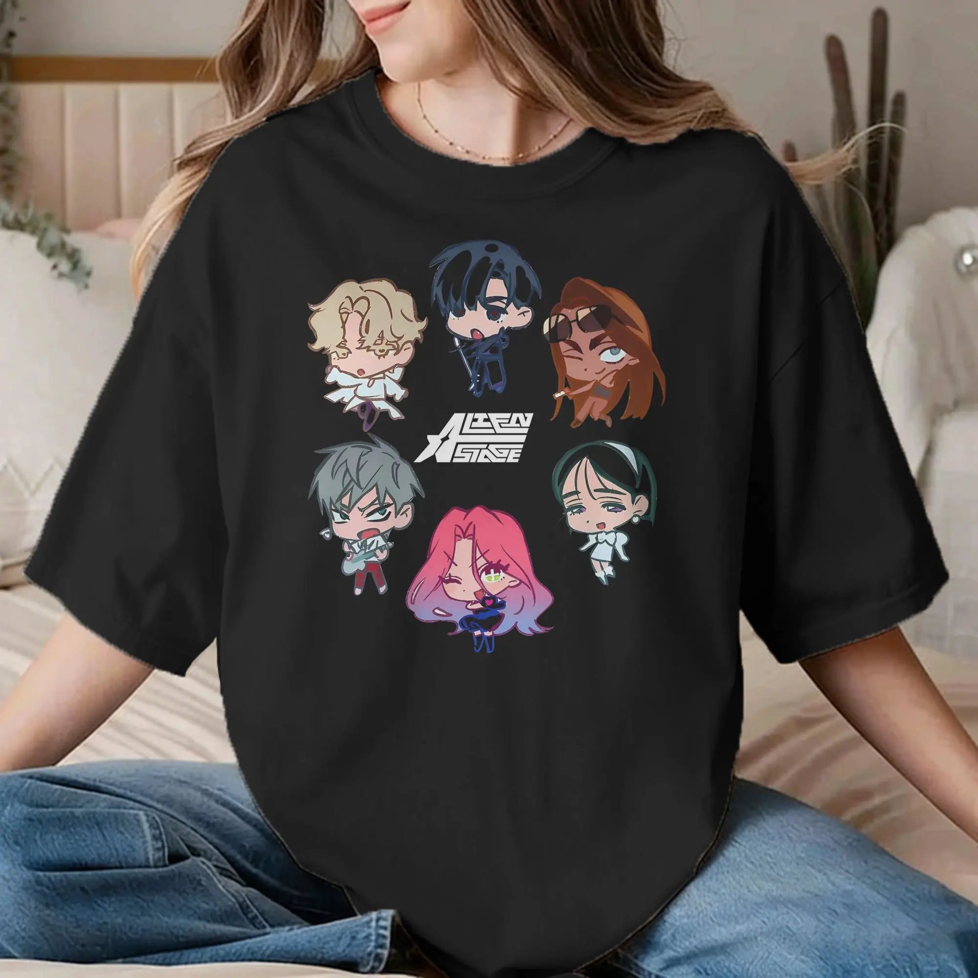 Alien Stage Men Women's T Shirt Mizi Sua Till Ivan Hyuna Luka Leisure Tee Shirt Short Sleeve T-Shirt Cotton 6XL Clothing