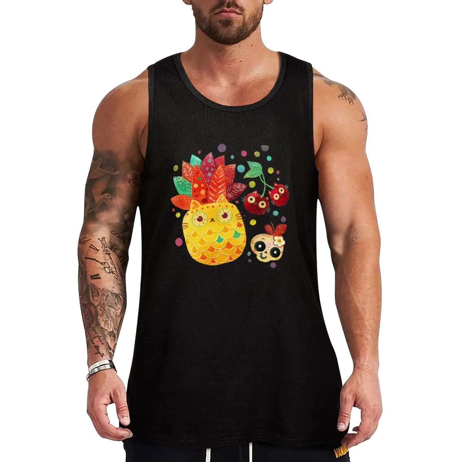 

Mexican Tutti Frutti Tank Top sleeveless Men's t-shirts running shirt underwear Sleeveless T-shirt