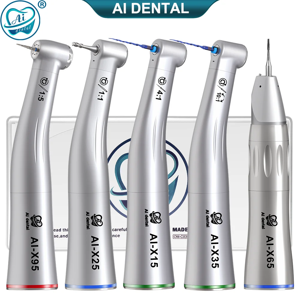 Dental contra angle handpiece 1:5/1:1/4:1/16:1 low speed hand piece single water spray E-type connector without fiber optic