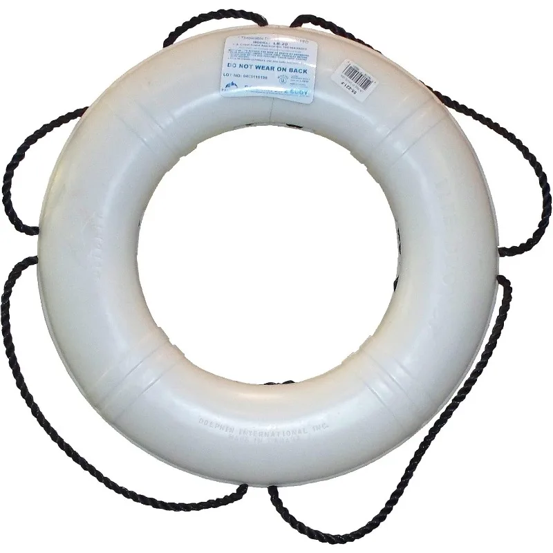 

USCG Approved Dolphin Life Ring Buoy (White, 24-Inch)
