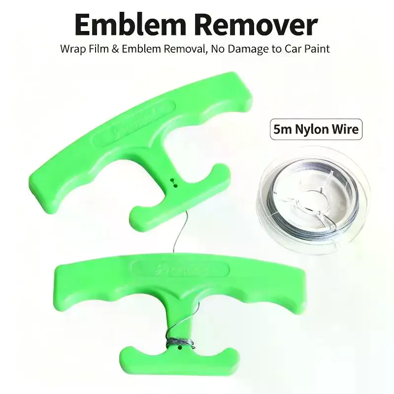 Car Emblem Remover Useful Ergonomic Portable Logo Remove Kit Green Sticker Remover Tool Labor-Saving Auto Sticker Remover