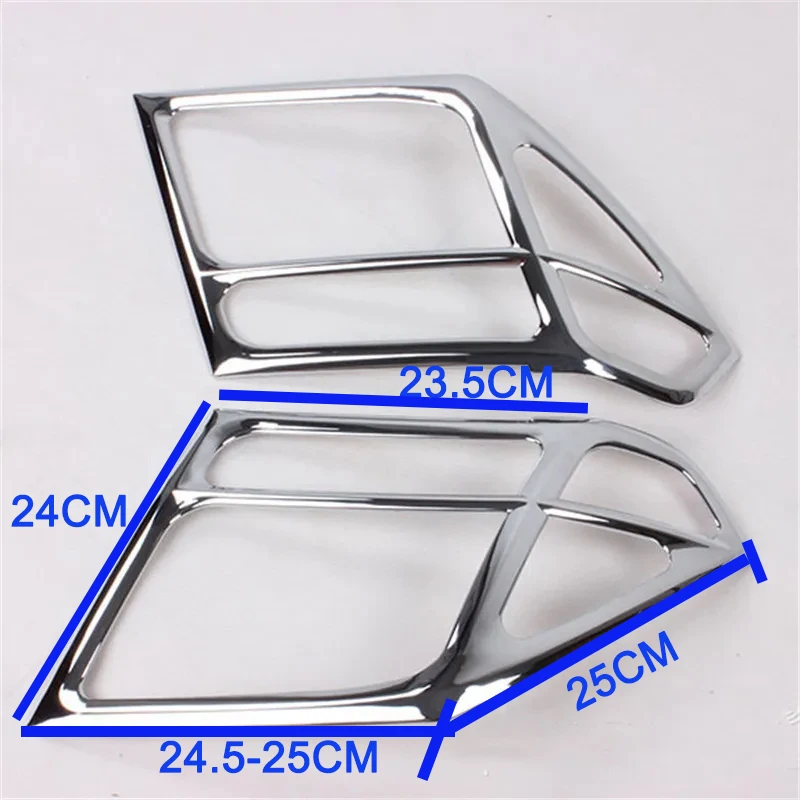 High Quality 2pcs ABS chrome Electroplating  for nissan NAVARA d40 2007-2013 headlamp front light head light plated