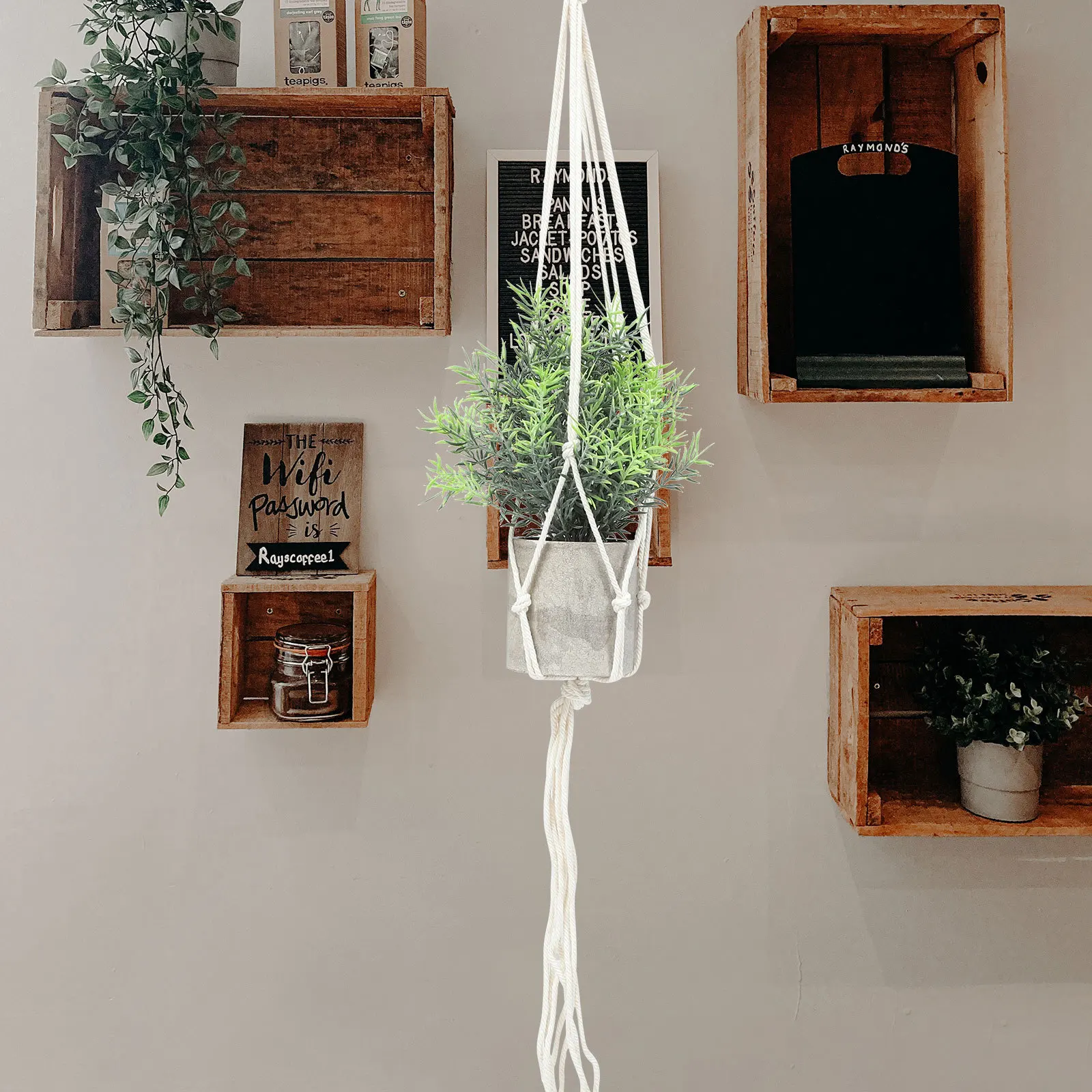 

4Pcs Elegant Macrame Plant Hangers Indoor Hanging Planters Bohemian Home Decor Gift Macrame Plant Hanger Bohemian Decor