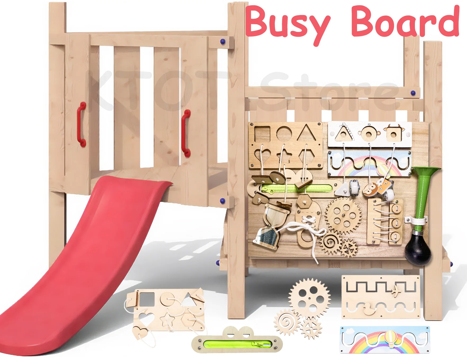 Busy Board Montessori DIY Wooden Accessories Early Education Toys Learning And Education Exercise Hand-On Ability Children\'s Toy