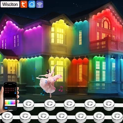 RGB Waterproof Lighting Eaves Light String WIFI Outdoor Corridor Smart Voice Assistant Corridor Wall Atmosphere Decoration Lamp