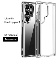 Funda de PC dura híbrida de TPU suave de silicona transparente ultrafina para Samsung Galaxy S24, S23, S22, S21, FE, S20 Plus