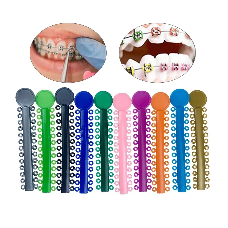 40pcs/bag Dental Orthodontics Elastic Ligature Ties Braces Elastomeric Dental Ligating Modules /ligature ties Dentist Treatment