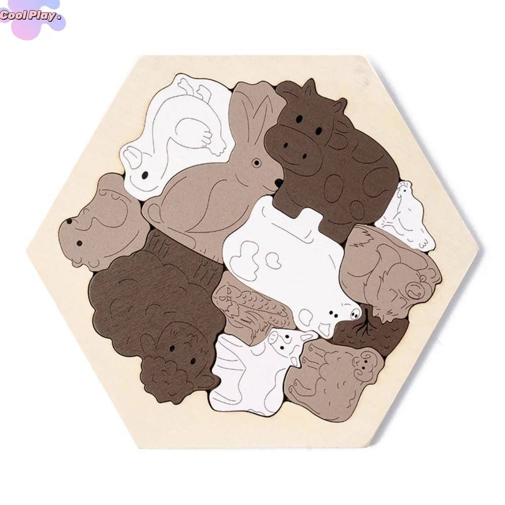 

Деревянный пазл «Динозавр, жгущий мозг», животные леса, сельскохозяйственные животные, фрукты, цветной домашний декор, уникальный пазл неправильной формы