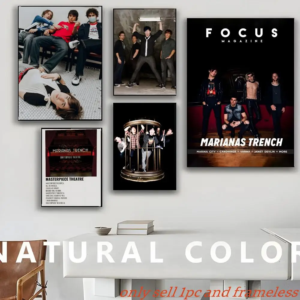 Marianas Trench Band Poster Self-adhesive Painting with prints Home bedroom living room decoration