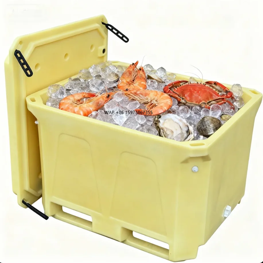 

molding warm portable 300L large capacity insulating polyethylene cooler fish warehouse live fish shrimp food tank wine