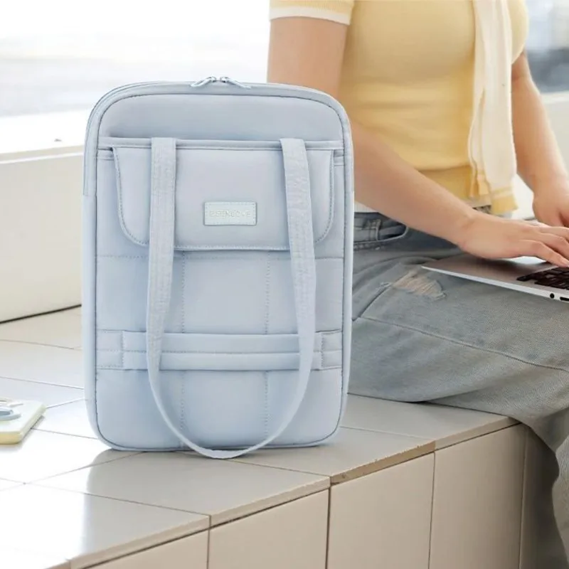 Ins carino plaid borsa per laptop antiurto donna grande capacità MacBook Air Pro 13 14 15 pollici custodia per notebook maniglia borsa per computer