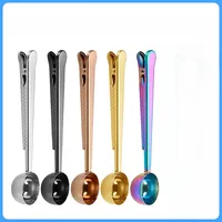 Stainless Steel Measuring Spoon Coffee Powder Spoon Graduated Spoon Measuring Spoons 10g Food Sealing Clip