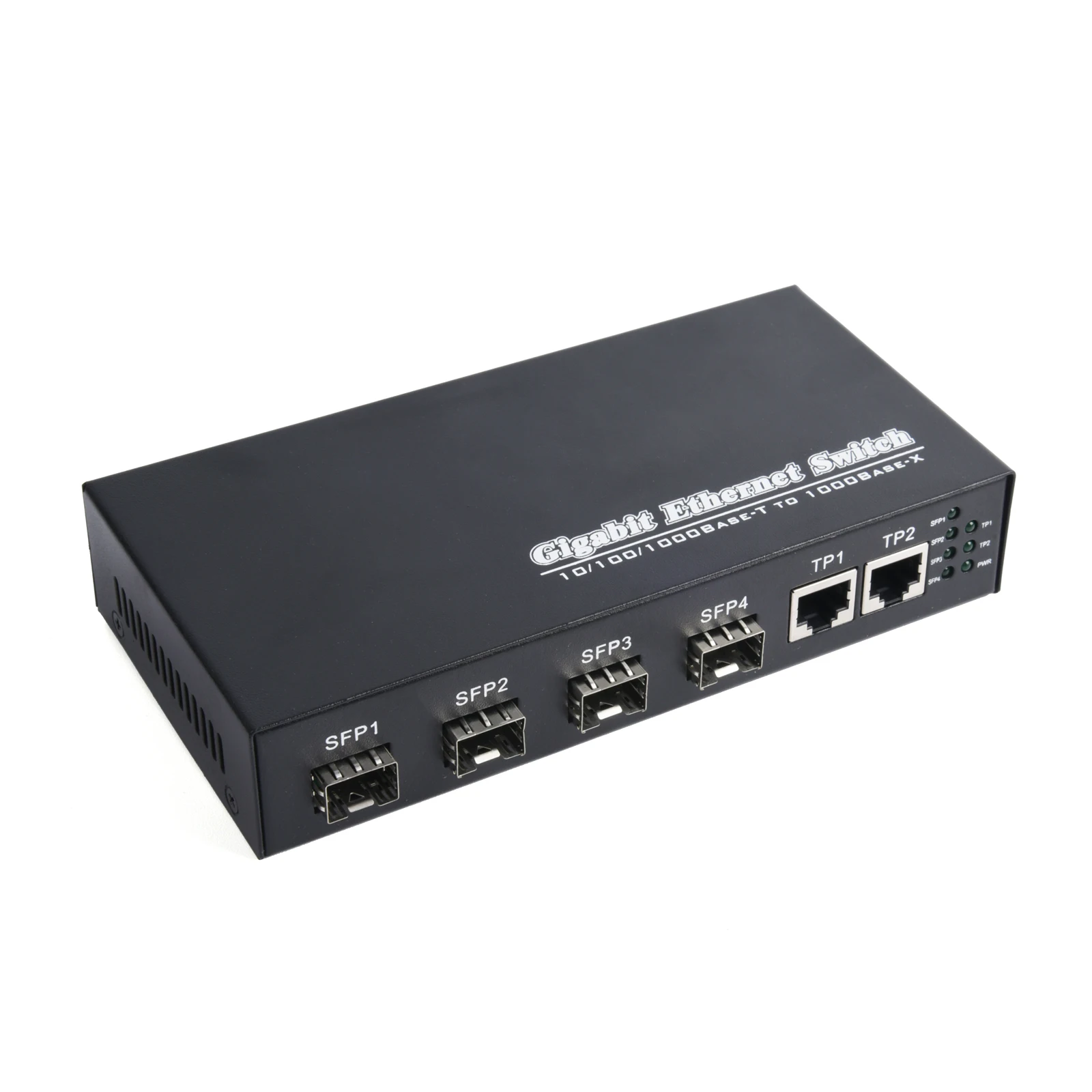 Gigabit SFP Media Converter 4 SFP to 2 RJ45 Transceiver 10/100/1000M Fiber Optic Switch With 3KM/20KM LC/SC SFP Module